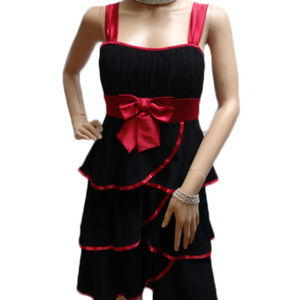 Black/Red Ruffle Dress
